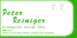 peter reiniger business card